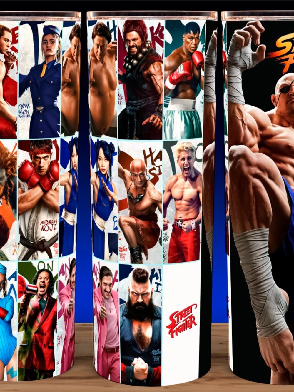 Street Fighter - Ryu - Ken - Blanka - Bison - Sagat - Chun Li Cup Mug Tumbler